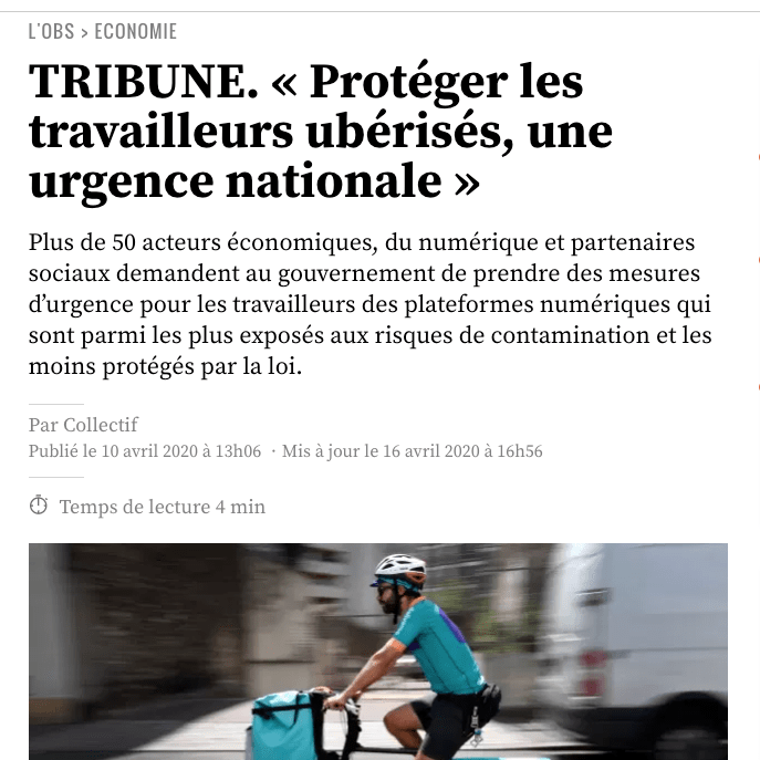 tribune nouvel obs ubérisation le plus important