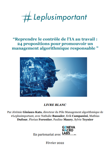 Livre blanc : « 24 propositions pour promouvoir un management algorithmique responsable »